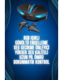 Bluetooth Kulaklık  Kulaklığı RGB Işıklı Oyunlarda Düşük Gecikme