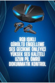 Bluetooth Kulaklık  Kulaklığı RGB Işıklı Oyunlarda Düşük Gecikme