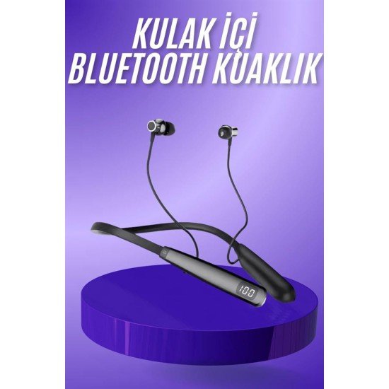 Bluetooth Kulaklık Şarj Göstergeli 100 Saat Şarj Kapasiteli Sporcu Kulaklık