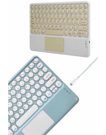 Bluetooth Touchpad Klavye Ultra İnce Taşınabilir Q Klavye