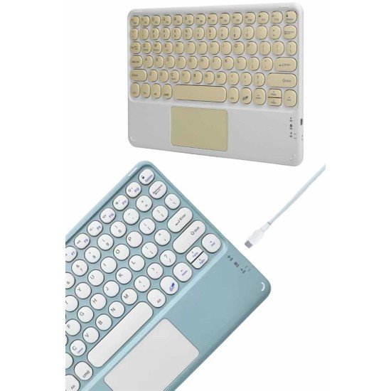 Bluetooth Touchpad Klavye Ultra İnce Taşınabilir Q Klavye Bluetooth Touchpad Klavye Ultra İnce Taşınabilir Q Klavye