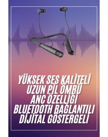 Boyun Askılı 100 Saat Kablosuz Kulaklık Göstergeli Bluetooth Kulaklık