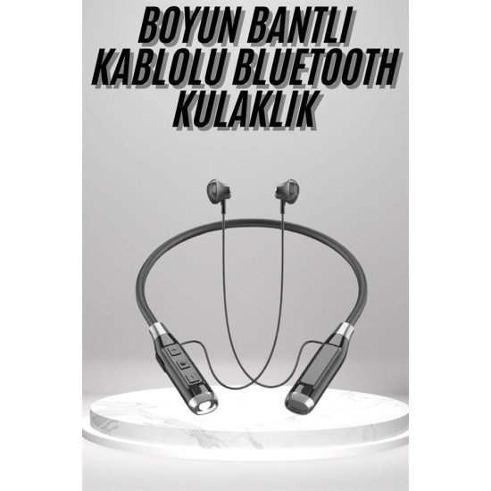 Boyun Bantlı Kulak İçi Kablolu Yüksek Ses Kaliteli Bluetooth Kulaklık