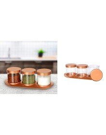 Bronz Baharat Seti Lüx 3lü Set