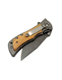 Browning 2-32 Damascus Çakı 20 cm Manuel, Kemerlikli