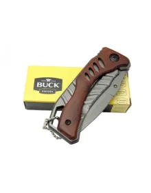 Buck X61 Ahşap Çakı 15,5 cm Manuel, Kemerlikli