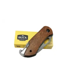 Buck X74 Çakı Ahşap 15 cm Manuel, Kemerlikli