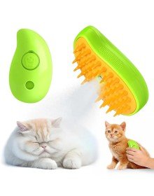 Buharlı Yumuşak Silikon Uçlu Kedi - Köpek Tüy Tarama Tarağı Yıkama Tımar Fırçası
