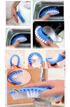 Bükülebilir  Esnek Kenar Köşe Lavabo Temizleme Fırçası Banyo Mutfak Fırçası