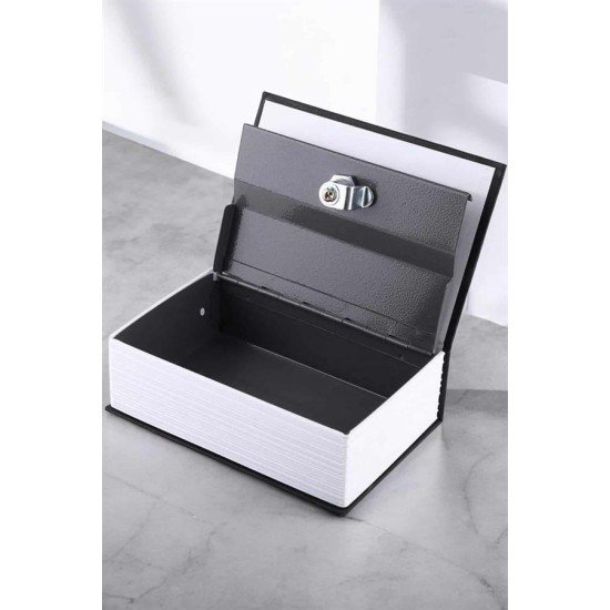 Büyük Boy Anahtarlı Kitap Görünümlü Gizli Kasa Çelik Kasa Altın Kasası