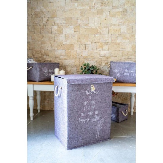 Çamaşır Sepeti - Eşya Saklama Kutusu Keçe - Mega Boy Çamaşır Sepeti - Eşya Saklama Kutusu Keçe - Mega Boy