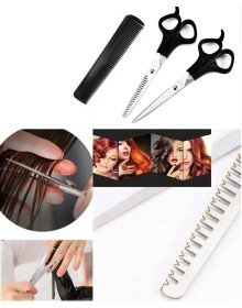 Çelik - Berber - Kuaför Traş Seti - Kuaför Makası - Ara Makas - Tarak