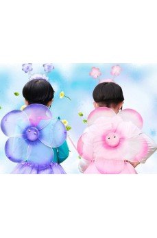 Çiçekli Kanat Seti 3 Parça - Sarı