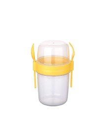 Çift Hazneli - Çatal Kaşıklı Portatif Müsli -Atıştırmalık Kabı 800 ML