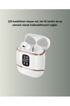 Çift Kulaklıklı Bluetooth Kulaklık – 4 Adet, ANC-ENC, Şarj Kutulu, Dijital Göstergeli
