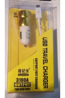 Çift USB Girişli 3.1 Çıkışlı Seyahat Seti Android / Micro Usb