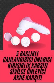 Cilt Temizleme ve Masaj Aleti 5 Başlıklı Akne ve Sivilce Önleyici