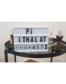 Cinematic Harflerle Işıklı Mesaj Veren Light Box Led Pano A4