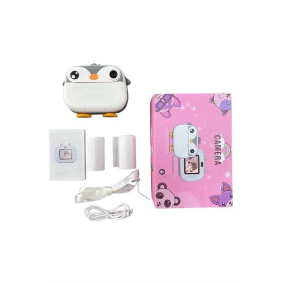 Çocuklara Özel Şirin Tasarımlı Mini Fotoğraf Yazıcısı 3 Adet Rulo Hediyeli