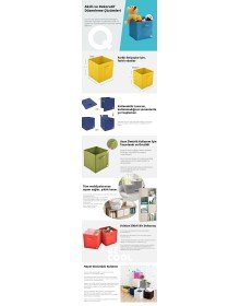 Çok Amaçlı Dolap İçi Düzenleyici Kutu - Sarı