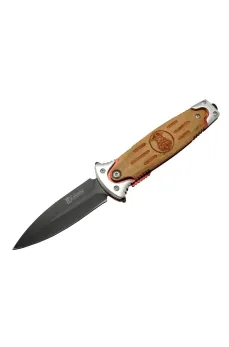 Columbia FS 11031 Kahverengi Kamp Çakı 20cm- Police İşlemeli, Ahşap Sap, Kemerlikli, Cam Kırma Aparatlı Columbia FS 11031 Kahverengi Kamp Çakı 20cm- Police İşlemeli, Ahşap Sap, Kemerlikli, Cam Kırma Aparatlı