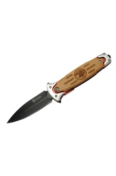 Columbia FS 11032 Kahverengi Kurtarma / Kamp Çakısı 20cm - Kartal İşlemeli Ahşap Sap, Kemerlikli, Cam Kırma Aparatlı Columbia FS 11032 Kahverengi Kurtarma / Kamp Çakısı 20cm - Kartal İşlemeli Ahşap Sap, Kemerlikli, Cam Kırma Aparatlı