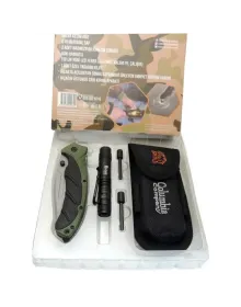 Columbia FST-3070-B Kamp Çakısı Fenerli Grn. 21,5 cm Manuel, Kemerlikli