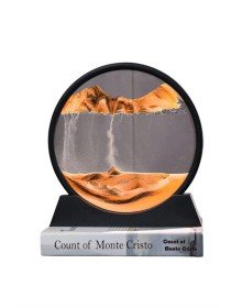 Dekoratif Kum Sulu Kum Saati Yuvarlak Şık Kum Tablosu Kum Saati Şeklinde Kum Tablo