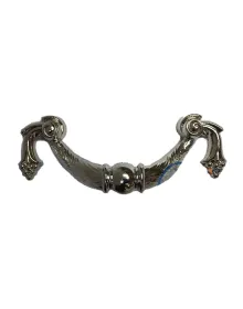 Dekoratif Zamak Üzümlü Kulp - 64mm, Nikel, 100 Adet