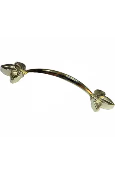 Dekoratif Zamak Yaprak Kulp - 96mm, Sarı, 100 Adet