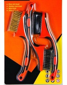 Dev Boy 3 Lü Detay Temizlik Fırça Seti  Araba -Mutfak Ocak - Fayans Temizlik Fırça (Çelik- Pirinç - Naylon)