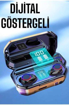 Dijital Göstergeli Bluetooth Bağlantılı Kulaklık Dokunmatik Kontrol