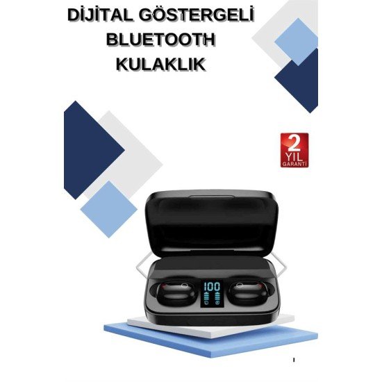 Dijital Göstergeli Bluetooth Kulaklık Kablosuz TWS Stereo Bluetooth 5.0