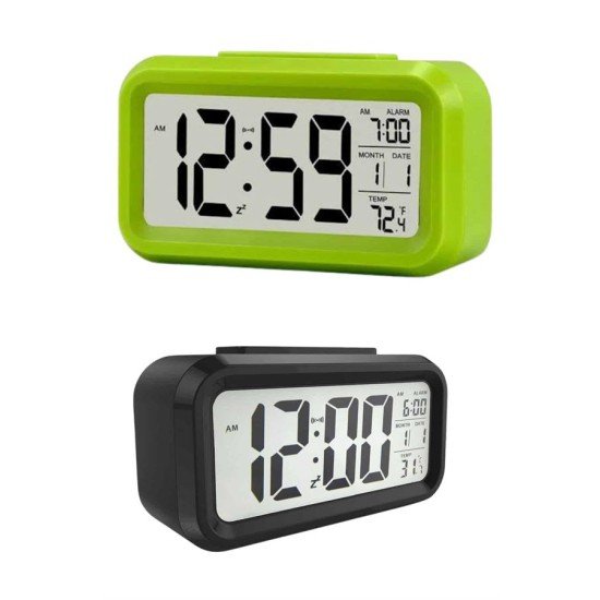 Dijital Masa Saati Termometre Takvim Led Ekran Pilli Ev Ofis Masası Dijital Masa Saati Termometre Takvim Led Ekran Pilli Ev Ofis Masası