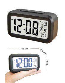 Dijital Masa Saati Termometre Takvim Led Ekran Pilli Ev Ofis Masası