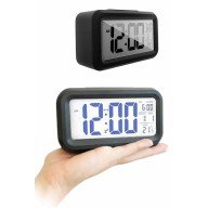 Dijital Masa Saati Termometreli Takvim Çalar Saat Led Ekran Pilli