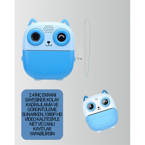 2.4” Ekranlı Mini Kamera – 1080p Kayıt + Mürekkepsiz Yazdırma 2.4” Ekranlı Mini Kamera – 1080p Kayıt + Mürekkepsiz Yazdırma