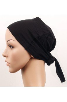 Dikişsiz Bağlamalı Tesettür Bone - Bağlamalı Bandana