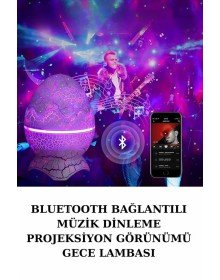 Dinozor Speaker Renk Değiştirme Projeksiyon Modu Bluetooth Hoparlör Gece Lambası
