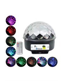 Disko Topu Renkli Işıklı Lazer Parti Bluetooth Bağlantılı Led Küre