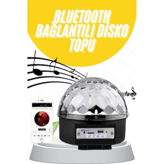 Disko Topu Renkli Işıklı Lazer Parti Bluetooth Bağlantılı Led Küre Disko Topu Renkli Işıklı Lazer Parti Bluetooth Bağlantılı Led Küre