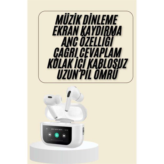 Dokunmatik Ekranlı Bluetooth Kulaklık TWS İOS Android Tüm Telefonlara Uyumlu Kulaklık