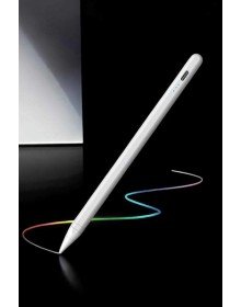 Dokunmatik Kalem Beyaz Şarjlı Yedek Uçlu Android ve İOS Uyumlu