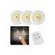 Dolap Işığı Mutfak Rafı Işığı Uzaktan Kumandalı 3 Lü Spot Led Lamba Dolap Işığı Mutfak Rafı Işığı Uzaktan Kumandalı 3 Lü Spot Led Lamba