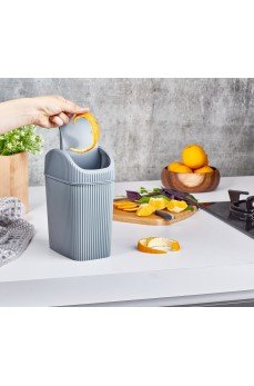 Döner Kapaklı Mini Çöp Kovası 2.5 LT - GRİ