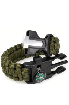 Düdük Çakı Pusula Çakmaktaşı Paraşüt İpi Hayatta Kalma Bilekliği Düdük Çakı Pusula Çakmaktaşı Paraşüt İpi Hayatta Kalma Bilekliği