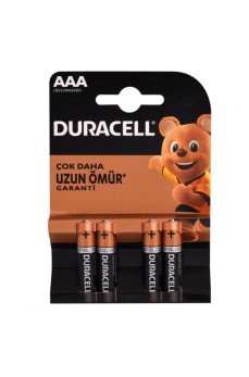 Duracell Alkalin Pil AAA 4'' lü Paket