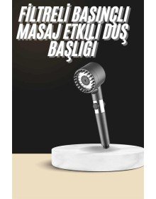 Duş Başlığı Profesyonel Masaj Başlıklı 3 Modlu Yeni Nesil Masaj Uçlu Su Tasarruflu