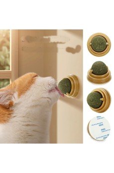 Duvara Yapışan Dönen Kedi Nanesi Cat Oyun Topu Doğal Kedi Oyuncağı