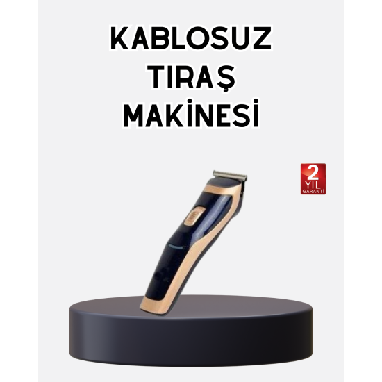 Profesyonel Şarjlı Saç ve Sakal Kesme Makinesi – Unisex, 12 mm Ayarlanabilir Başlık